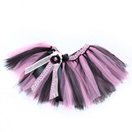 Fustita Tutu Black Rose Cu Craniute