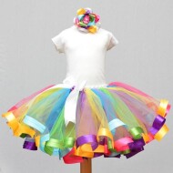 Fusta Tutu Rainbow Petal