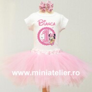 Compleu Cu Fustita Tutu Minnie Baby