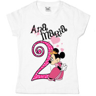 Tricou sau Body Aniversar Cu Nume Si Varsta Minnie Printesa