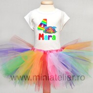 Compleu Cu Tutu Rainbow Candy