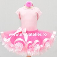 Fustita Fuxia Cu Dantela