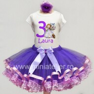 Set Cu Fustita Mov Cu Dantela Sofia