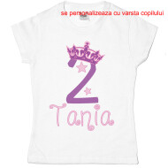 Tricou sau body Aniversare Purple Princess