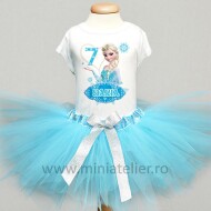 Compleu Cu Fustita Tutu Fulg De Nea Elsa