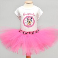 Set Cu Fustita Tutu Botez Sau Aniversare Minnie Baby