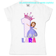 Tricou sau Body Personalizat Aniversar Printesa Sofia Intai