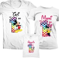 Set Aniversar De Familie Minnie Mickey Rainbow