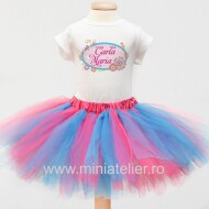 Compleu Cu Fustita Tutu Personalizat Cu Nume
