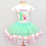Set Aniversar Cu Fustita Din Tulle Mint Princess