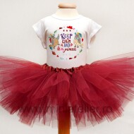 Set Cu Fustita Tutu Visinie Keep Calm