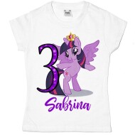 Tricou sau Body Aniversar Pentru Fetite Poneiul Sparky