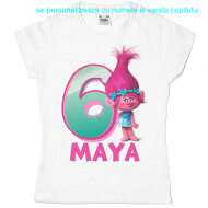 Tricou sau Body Aniversare Personalizat Troll Poppy