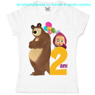 Tricou Sau Body Aniversare Masa Si Ursul
