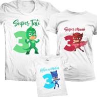 Set Personalizat De Familie Cu Eroi In Pijama