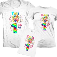 Set Aniversar De Familie Cu Curcubeu De Baloane