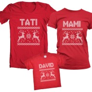 Set De Familie Personalizat De Craciun Croset