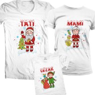 Set De Tricouri Personalizat Cu Nume Craciun Family