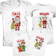 Set De Tricouri 4 Persoane Craciun Family