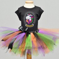 Compleu Cu Fustita Tutu Unicorn Black