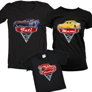 Set De Tricouri Asortate De Familie Cars 3