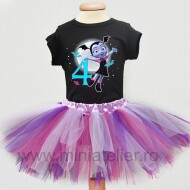 Set Tutu Mov Si Tricou Aniversar Vampirina