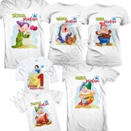 Set de tricouri Alba Ca Zapada familie si Nasi