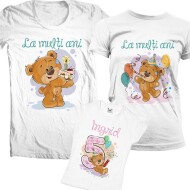 Set De Tricouri Aniversare Teddy Bear