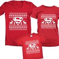 Set De Tricouri De Craciun Superman Xmas