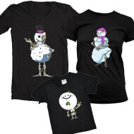 Set De Tricouri Skull Christmas