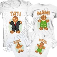 Set De Tricouri De Craciun Turta Dulce