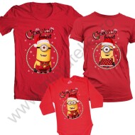 Set De Tricouri Asortate Craciunul Minionilor