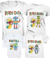 Set De Tricouri Aniversare Baby Robot