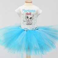 Set Aniversar Tutu - Blue Meow Cat